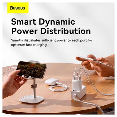 Адаптер сетевой Baseus Compact Charger 3U 17W EU |3USB QC 3.4A| (CCXJ020102) черный фото №6