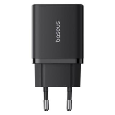 Адаптер сетевой Baseus Cube Fast Charger |2USB/1Type-C 30W/3A PD/QC| Black фото №4
