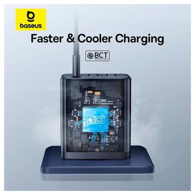 Адаптер сетевой Baseus Cube Fast Charger |2USB/1Type-C 30W/3A PD/QC| Black фото №7