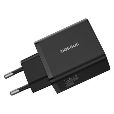 Адаптер сетевой Baseus Cube Fast Charger |2USB/1Type-C 30W/3A PD/QC| Black фото №5