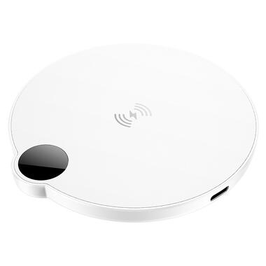 Беспроводное зарядное устройство BOROFONE BQ39 Cypress desktop wireless fast charger with digital display White (6941991120558) фото №1