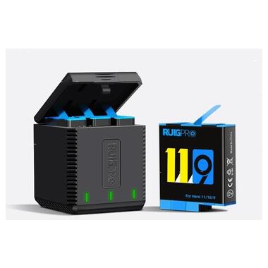 Зарядний пристрій куб для GoPro HERO RUIGPRO фото №2