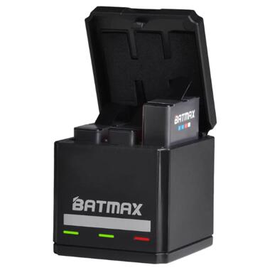 Зарядний пристрій Batmax для 3-х акумуляторів GoPro Hero 5 / 6 / 7 / 8 (AHDBT-501 / AJBAT-001) фото №1