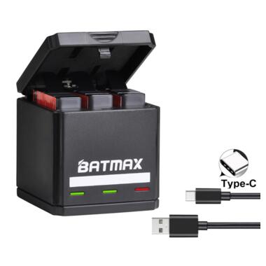 Зарядний пристрій Batmax для 3-х акумуляторів GoPro Hero 5 / 6 / 7 / 8 (AHDBT-501 / AJBAT-001) фото №2