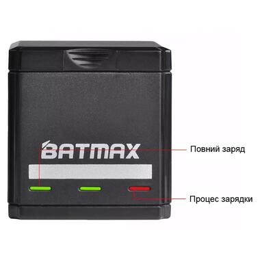 Зарядний пристрій Batmax для 3-х акумуляторів GoPro Hero 5 / 6 / 7 / 8 (AHDBT-501 / AJBAT-001) фото №4