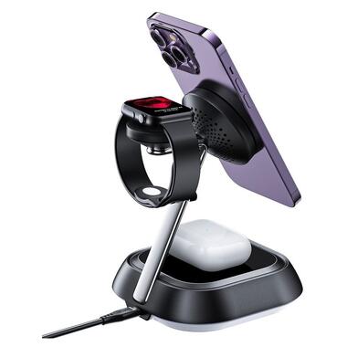 Беспроводное зарядное устройство ACEFAST E16 desktop 3-in-1 wireless charging holder Black (6974316281917) фото №5