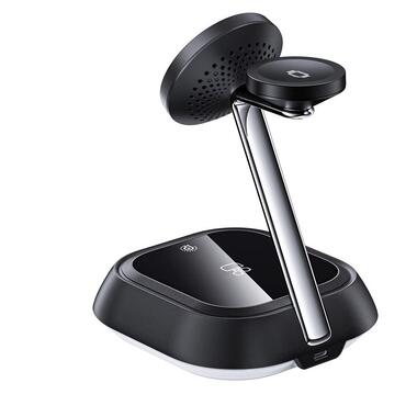 Беспроводное зарядное устройство ACEFAST E16 desktop 3-in-1 wireless charging holder Black (6974316281917) фото №2