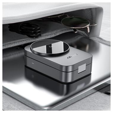 Беспроводное зарядное устройство ACEFAST E22 Desktop 3-in-1 Wireless Charging holder Metal Gray (6974316284079) фото №5