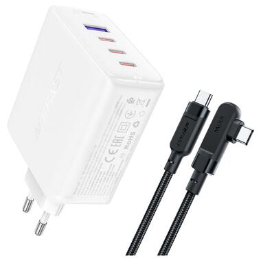 Сетевое зарядное устройство ACEFAST A37 GaN charger set(cable C to C) White (6974316281672) фото №1