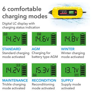 Зарядное устройство для автомобильного аккумулятора Trotec PBCS 10A 12V 4-200Ah 4675000015 фото №17