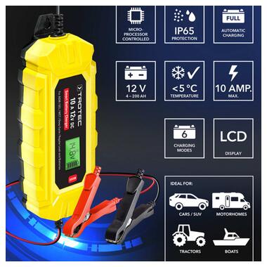 Зарядное устройство для автомобильного аккумулятора Trotec PBCS 10A 12V 4-200Ah 4675000015 фото №30