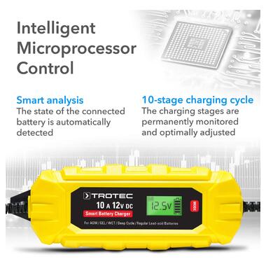 Зарядное устройство для автомобильного аккумулятора Trotec PBCS 10A 12V 4-200Ah 4675000015 фото №15