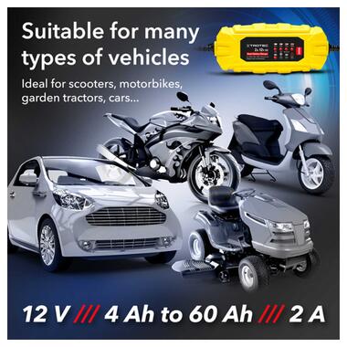 Зарядное устройство для автомобильного аккумулятора Trotec PBCS 2A 12V 4-60Ah 4675000001 фото №40