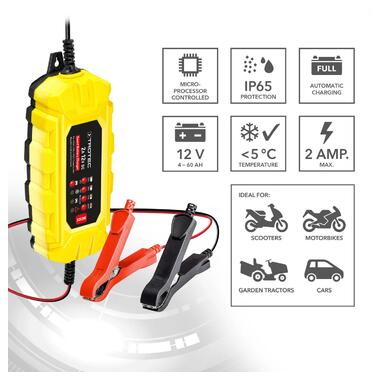 Зарядное устройство для автомобильного аккумулятора Trotec PBCS 2A 12V 4-60Ah 4675000001 фото №17