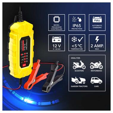 Зарядное устройство для автомобильного аккумулятора Trotec PBCS 2A 12V 4-60Ah 4675000001 фото №26