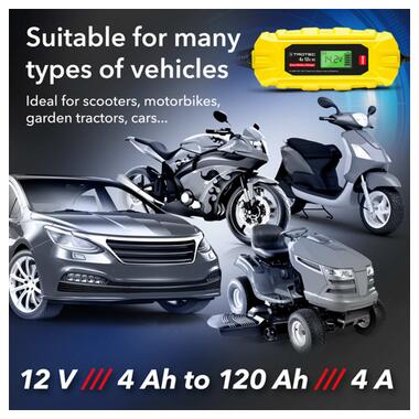 Зарядное устройство для автомобильного аккумулятора Trotec PBCS 4A 12V 4-120Ah 4675000005 фото №34