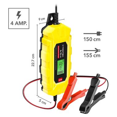 Зарядное устройство для автомобильного аккумулятора Trotec PBCS 4A 12V 4-120Ah 4675000005 фото №7
