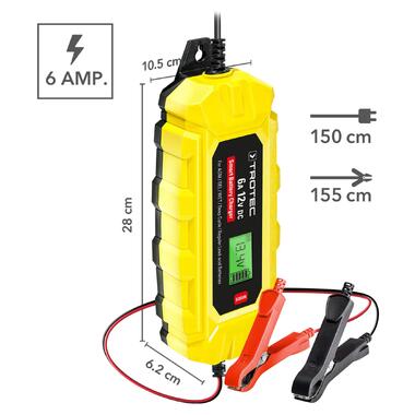 Зарядное устройство для автомобильного аккумулятора Trotec PBCS 6A 12V 4-150Ah 4675000010 фото №7