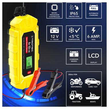 Зарядное устройство для автомобильного аккумулятора Trotec PBCS 6A 12V 4-150Ah 4675000010 фото №35