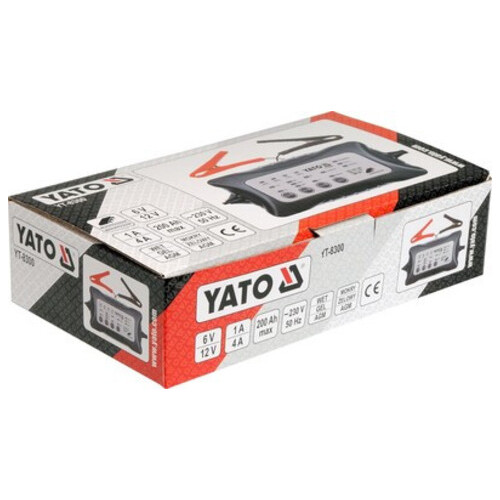 Зарядний пристрій Yato 6/12В 1-4А 200Ач (YT-8300) фото №4