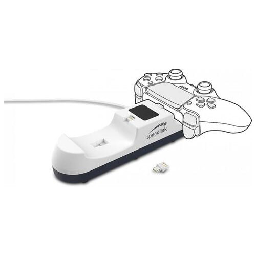 Зарядний пристрій SpeedLink Jazz USB Charger для Sony PS5 White (SL-460001-WE) фото №3