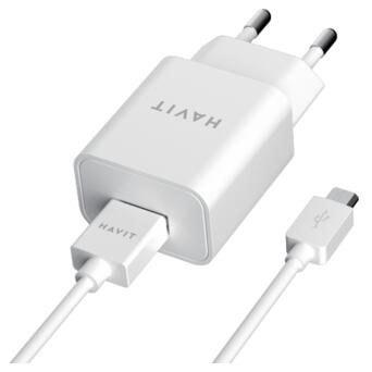 Зарядний пристрій HAVIT HV-ST111 USB із кабелем Micro USB (HV-ST111) фото №1