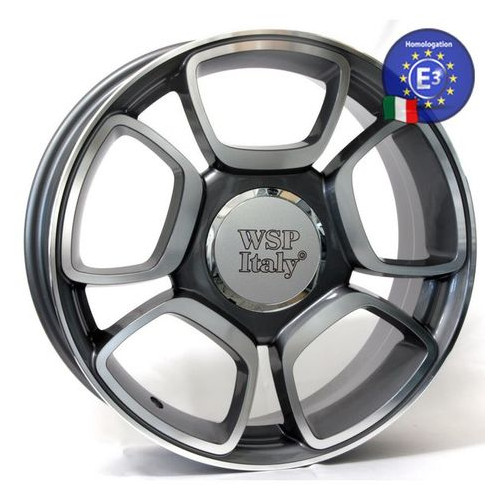 Диски WSP Italy FIAT 7,0x17 ABARTH FI57 W157 4x100 37 56,6 ANTHRACITE POLISHED (51938491,71752372,51797477,735492291) фото №1