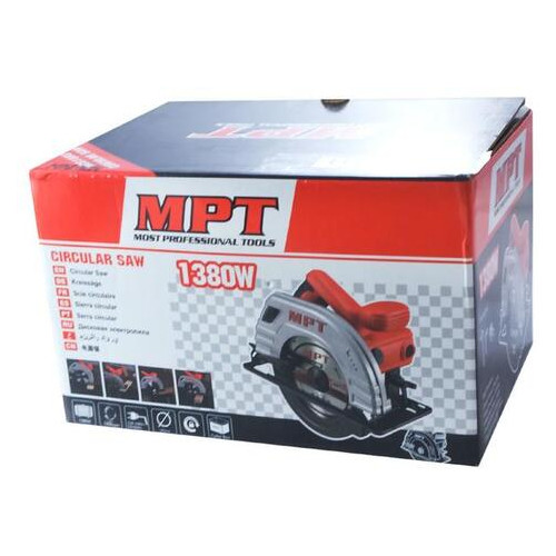 Пила дисковая MPT 1380 Вт x 185 мм (MCS1803) фото №4