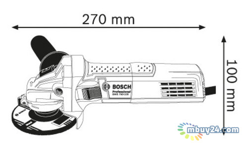 Кутова шліфувальна машина Bosch GWS 750-125 (601394001) фото №2