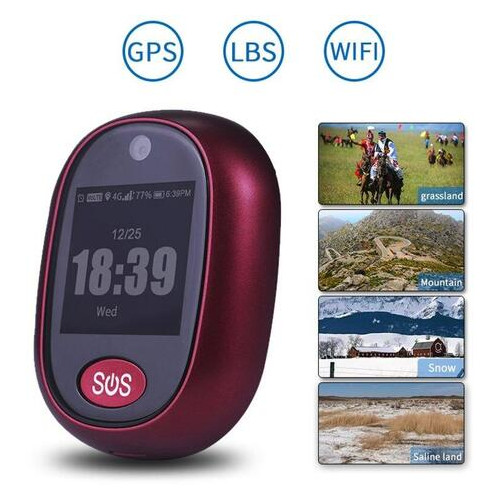 GPS трекер брелок 4G камера кнопка SOS аудіодзвінок крокомір фото №2
