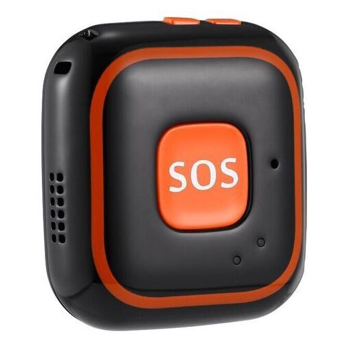 Персональний портативний GPS трекер для дітей із кнопкою SOS Badoo Security V28, чорний фото №1