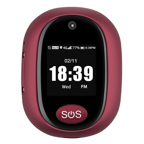 GPS трекер брелок 4G Vjoycar RF-V45 для дітей та літніх людей з камерою екраном кнопкою SOS аудіодзвінком крокоміром фото №1