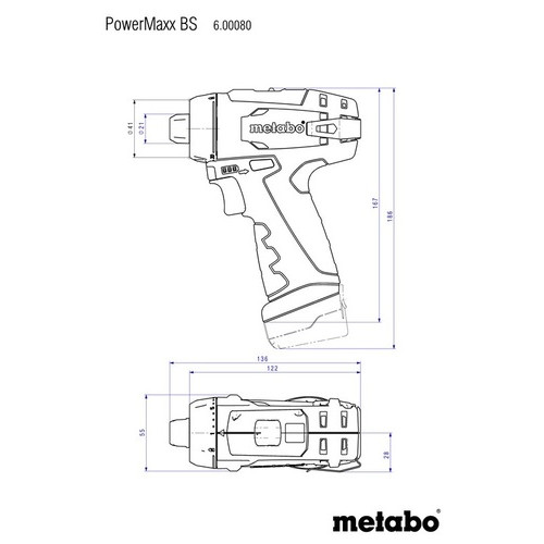 Шуруповерт акумуляторний Metabo PowerMaxx BS Basic (600080500) фото №2