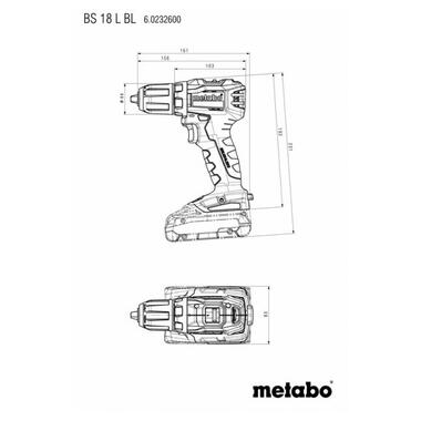 Шурпокрут-дриль Metabo BS 18 L BL без АКБ і ЗП (602326890) фото №2