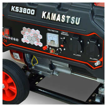 Бензиновий генератор Kamastsu KS3800 максимальна потужність 3 кВт фото №3