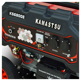 Бензиновий генератор Kamastsu KS6800E максимальна потужність 5 кВт фото №2