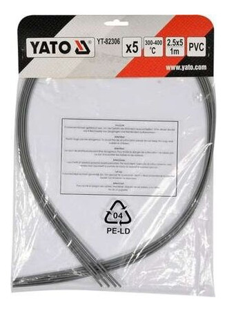 Стрижні для зварювання/паяння пластику Yato 2.5 x 5мм x 1м 350°C 5шт (YT-82305) фото №3