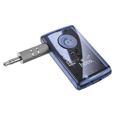 Bluetooth аудіо ресивер Hoco E66 Transparent discovery edition Dark blue фото №1