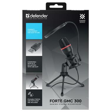Ігровий стрім мікрофон Defender Forte GMC 300 USB, 1.5 м (64631) фото №10