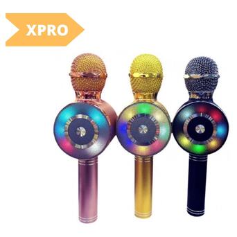 Дитячий мікрофон з функцією караоке XPRO WS-669 чорний/жовтий/рожевий (MER-14527_247) фото №2
