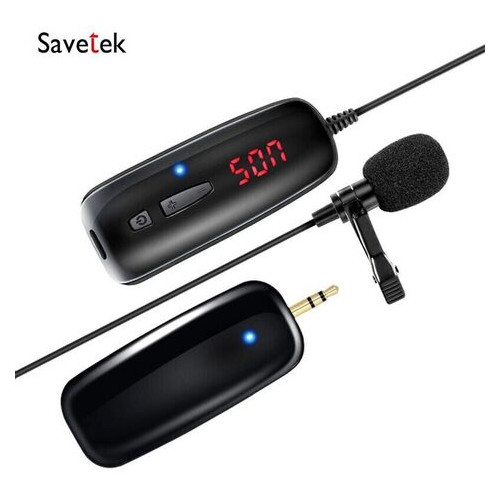 Бездротовий мікрофон Savetek P7-UHF для телефону | смартфона, до 50 метрів фото №1