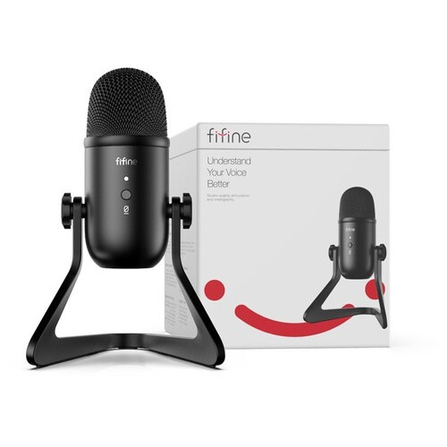 Студійний конденсаторний мікрофон Fifine K678 для подкастів та стрімінгу Black фото №4