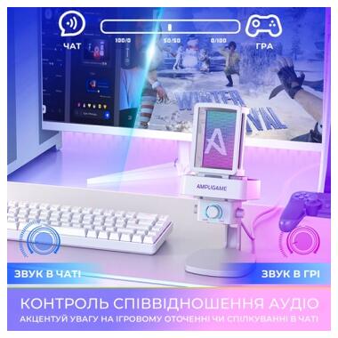 Мікрофон Fifine Ampligame Q8PROW USB White (Q8PROW) фото №7
