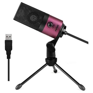 Микрофон USB Fifine K669 Rose red фото №2