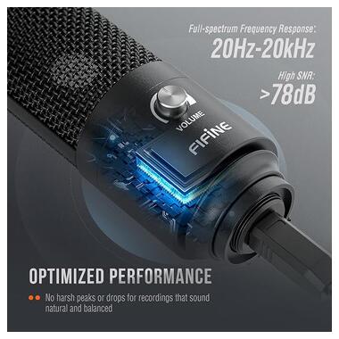 Микрофон USB Fifine K669B Black фото №4