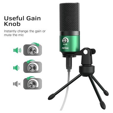 Микрофон USB Fifine K669G Green фото №2