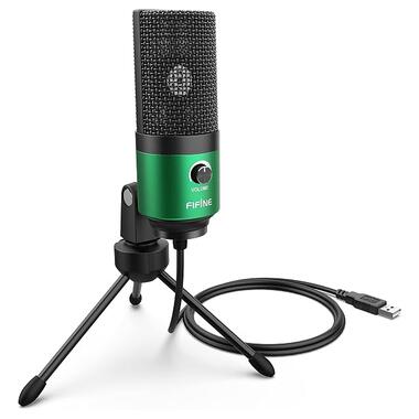 Микрофон USB Fifine K669G Green фото №1