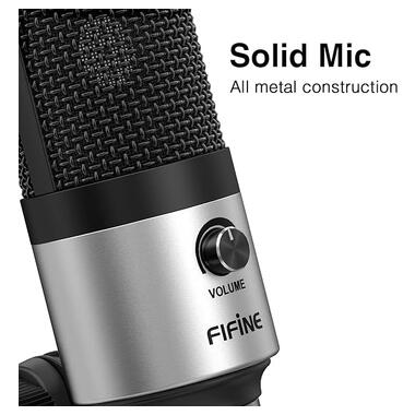 Микрофон USB Fifine K669S Silver фото №3