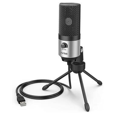 Микрофон USB Fifine K669S Silver фото №1