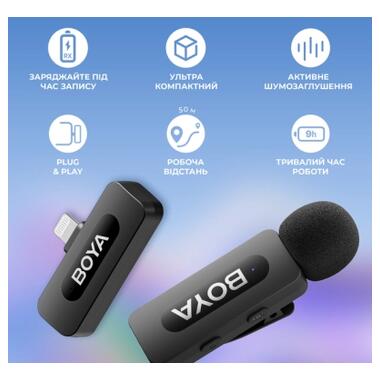 Микрофон Boya BY-V1 Lightning Black (BY-V1) фото №12